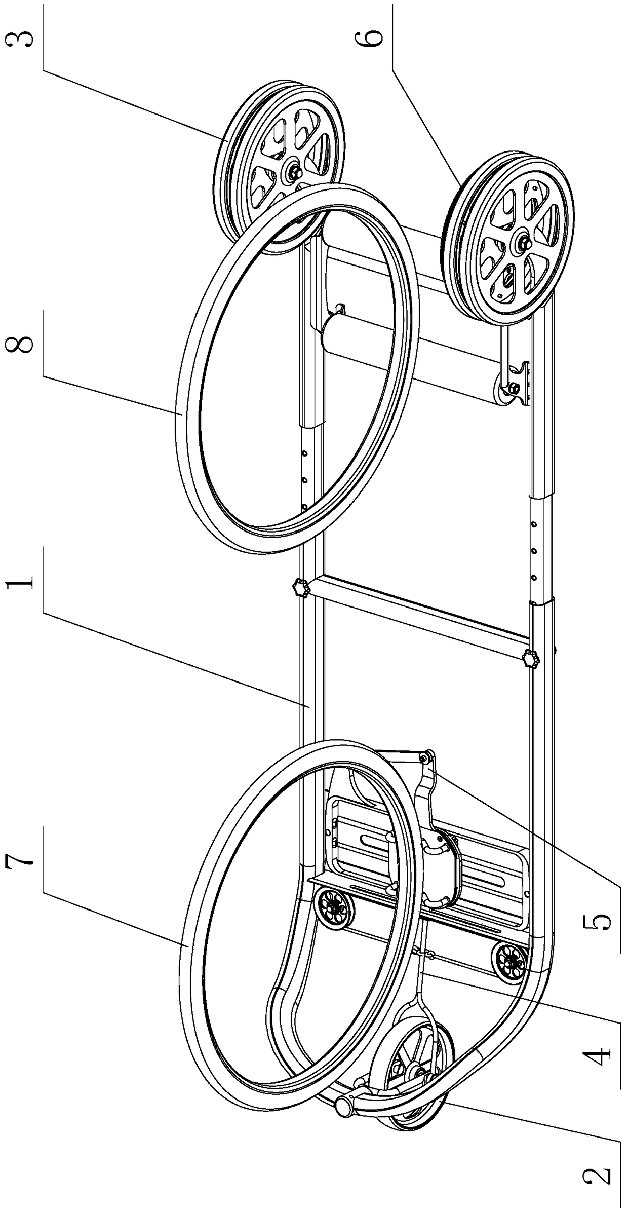 Push-pull bicycle training device