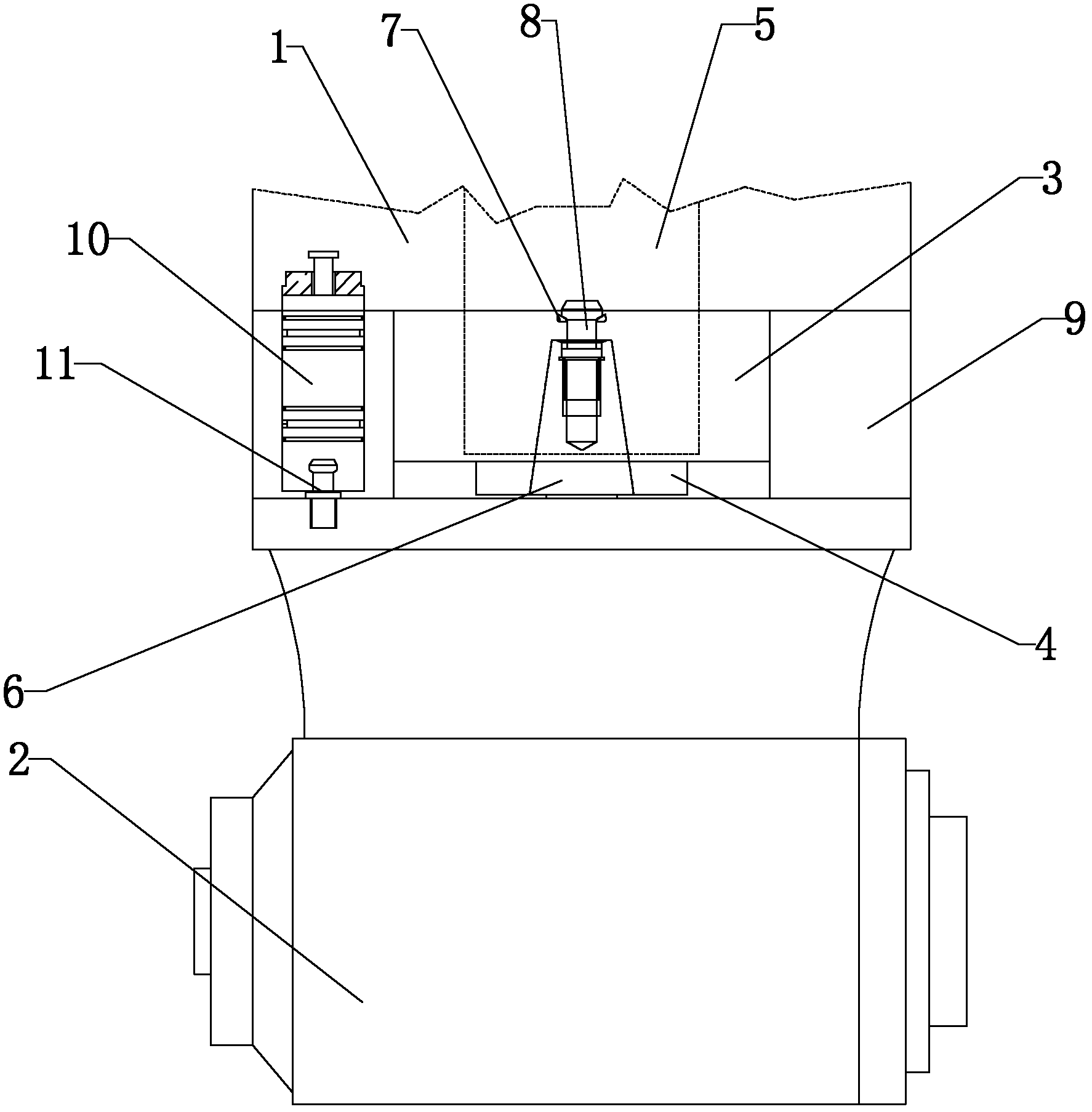 Electromagnetic clamping device for mechanical milling head