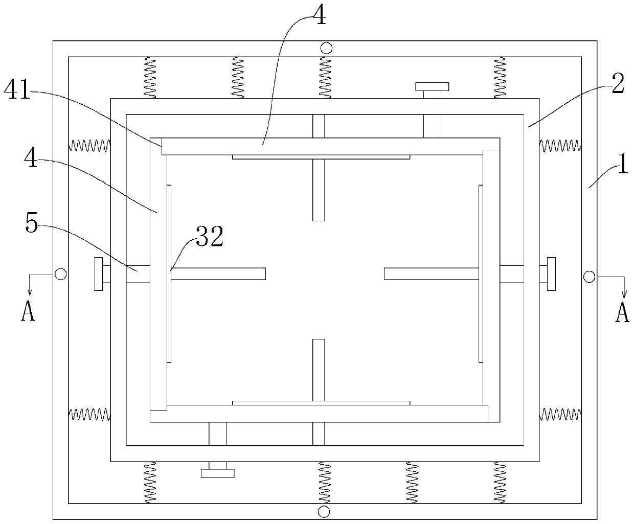 Shock-absorbing battery box for new energy automobiles