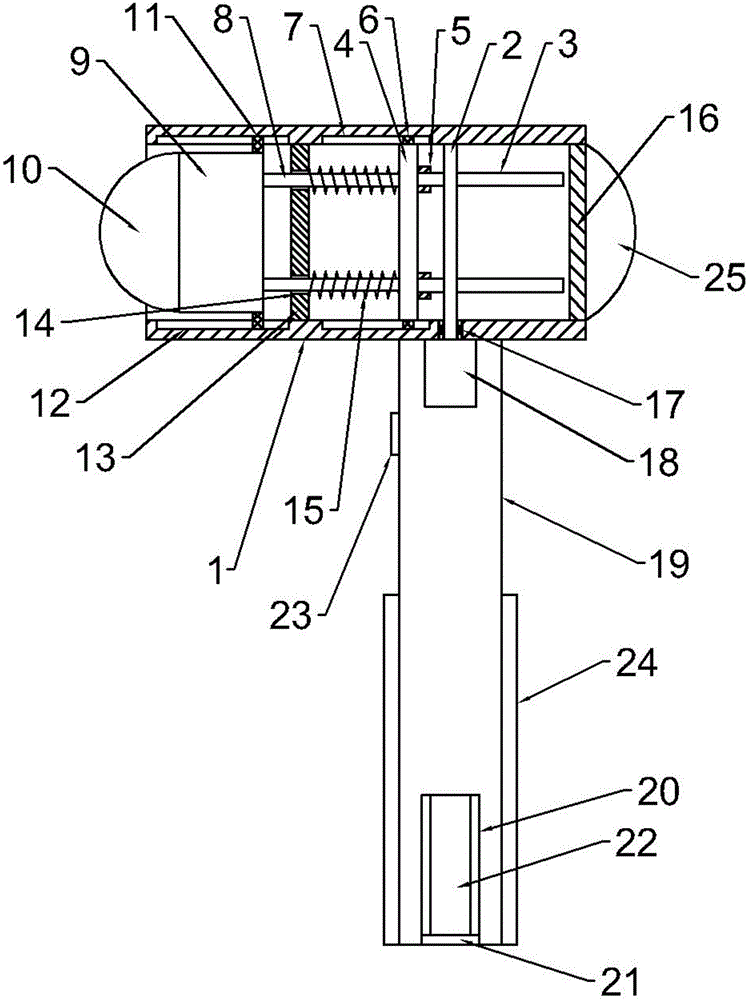 Continuous percussion device for department of neurology