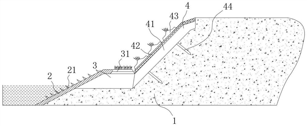 Environment-friendly greening type slope protection device for water conservancy