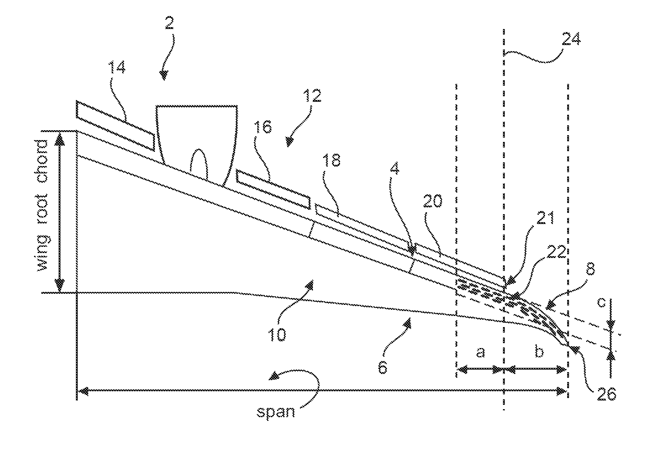 Wing for an aircraft, aircraft and method for reducing aerodynamic drag and improving maximum lift