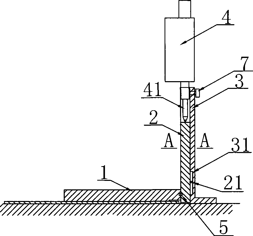 Reticule thickness measuring instrument