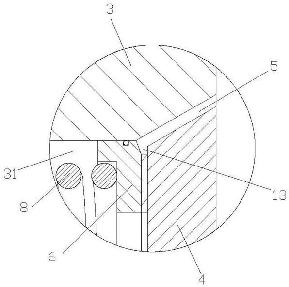 A double-seal structure of an intelligent monitoring reducer