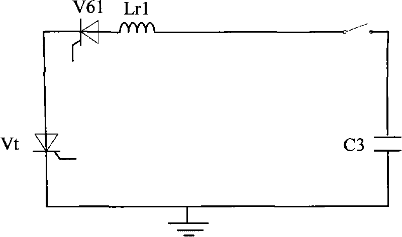 Detection device for fault current experiment of direct-current transmission converter valve