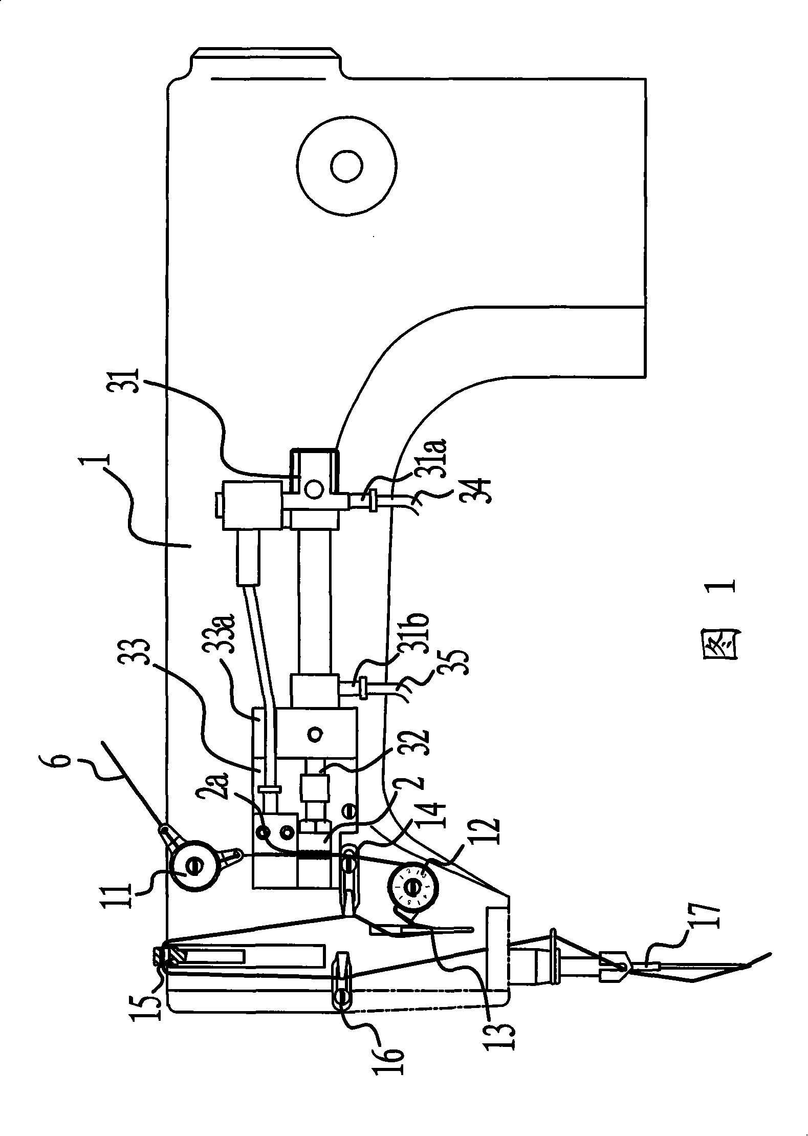 Thread drawing device of sewing machine