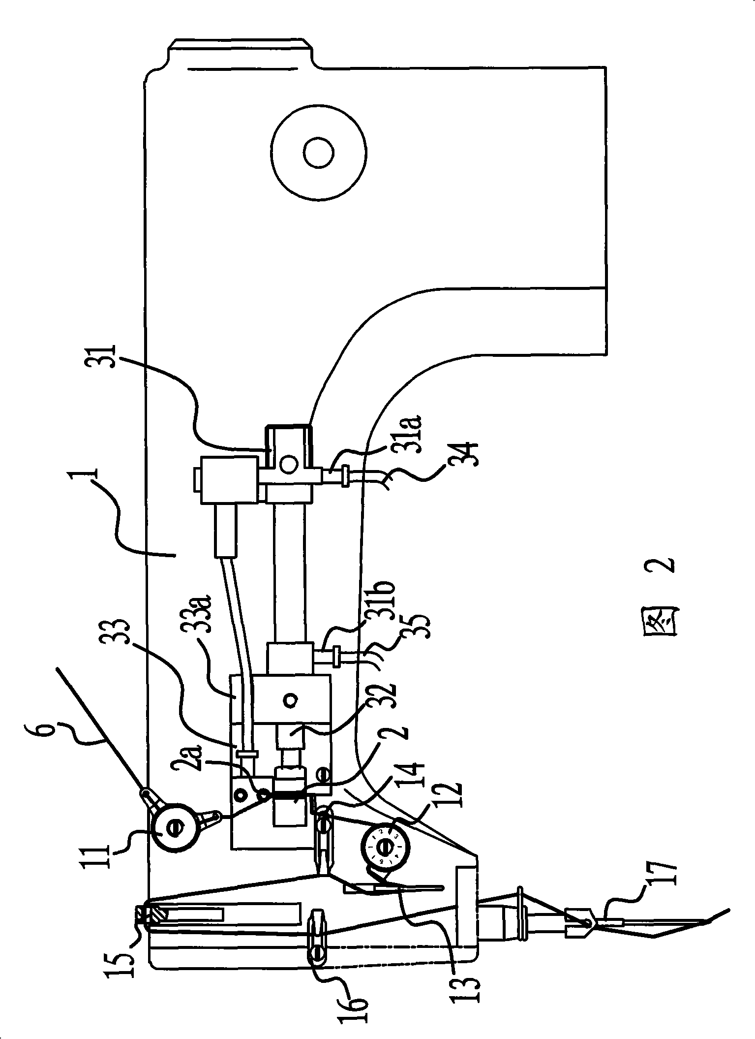 Thread drawing device of sewing machine