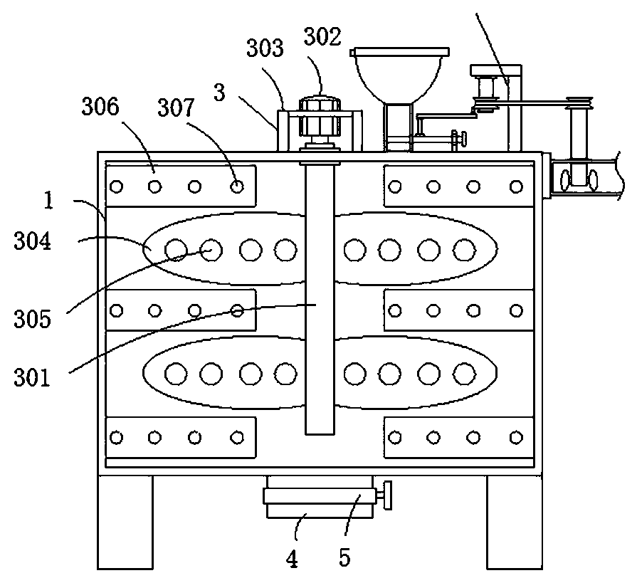 Sewage treatment uniform dosing device based on water flow transmission