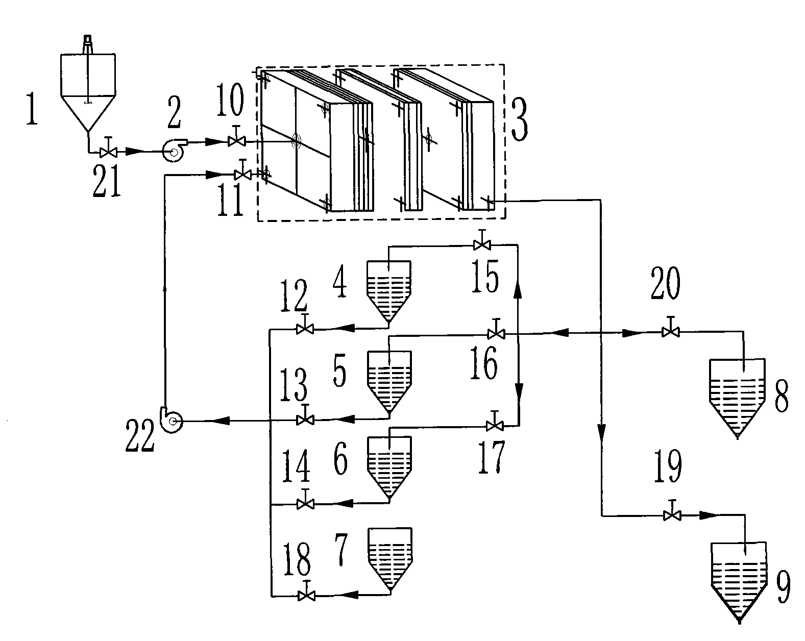 Multisection acid leaching, multistage countercurrent washing and filter pressing integrated system and method