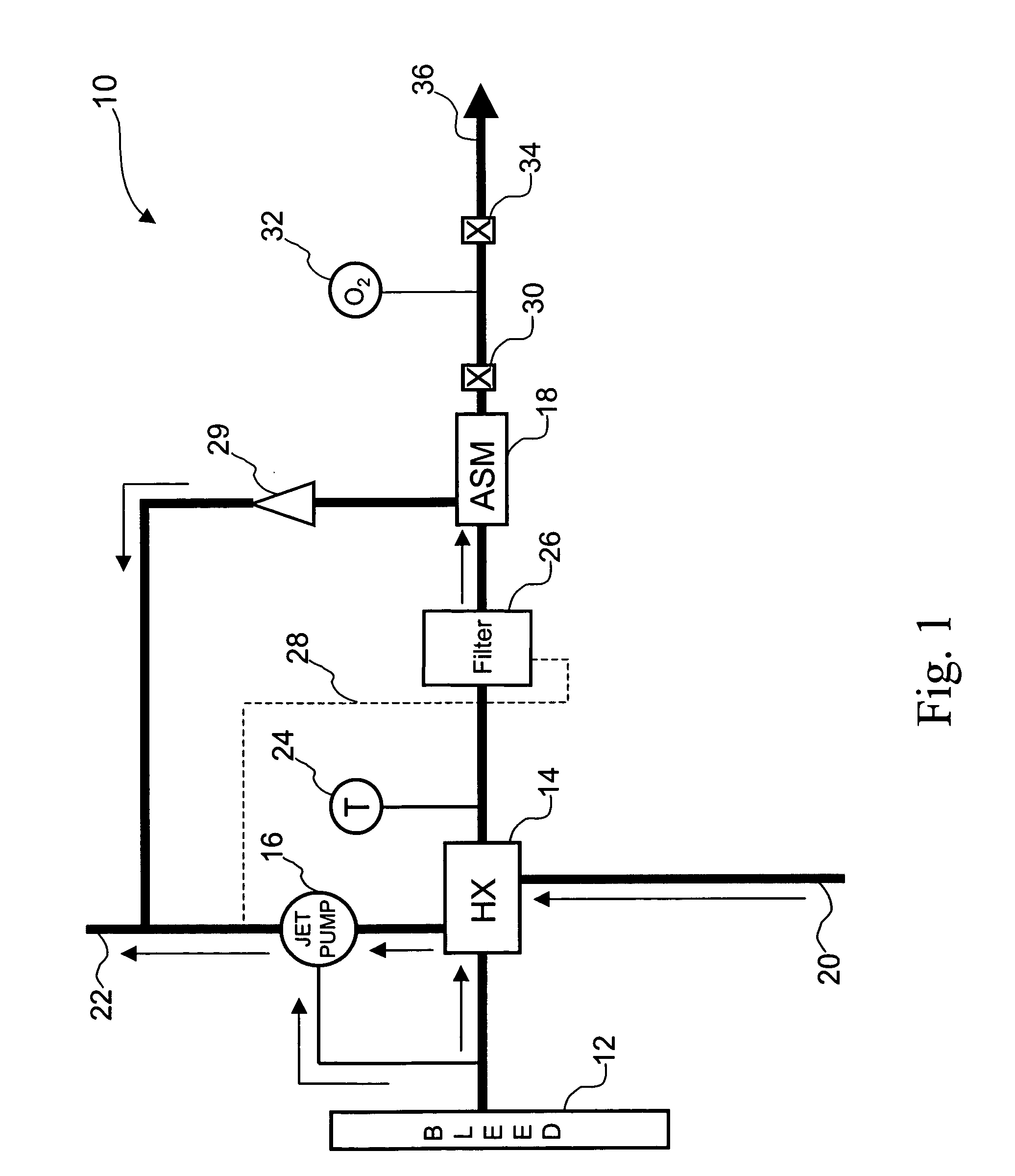 Cooling system for an on-board inert gas generating system