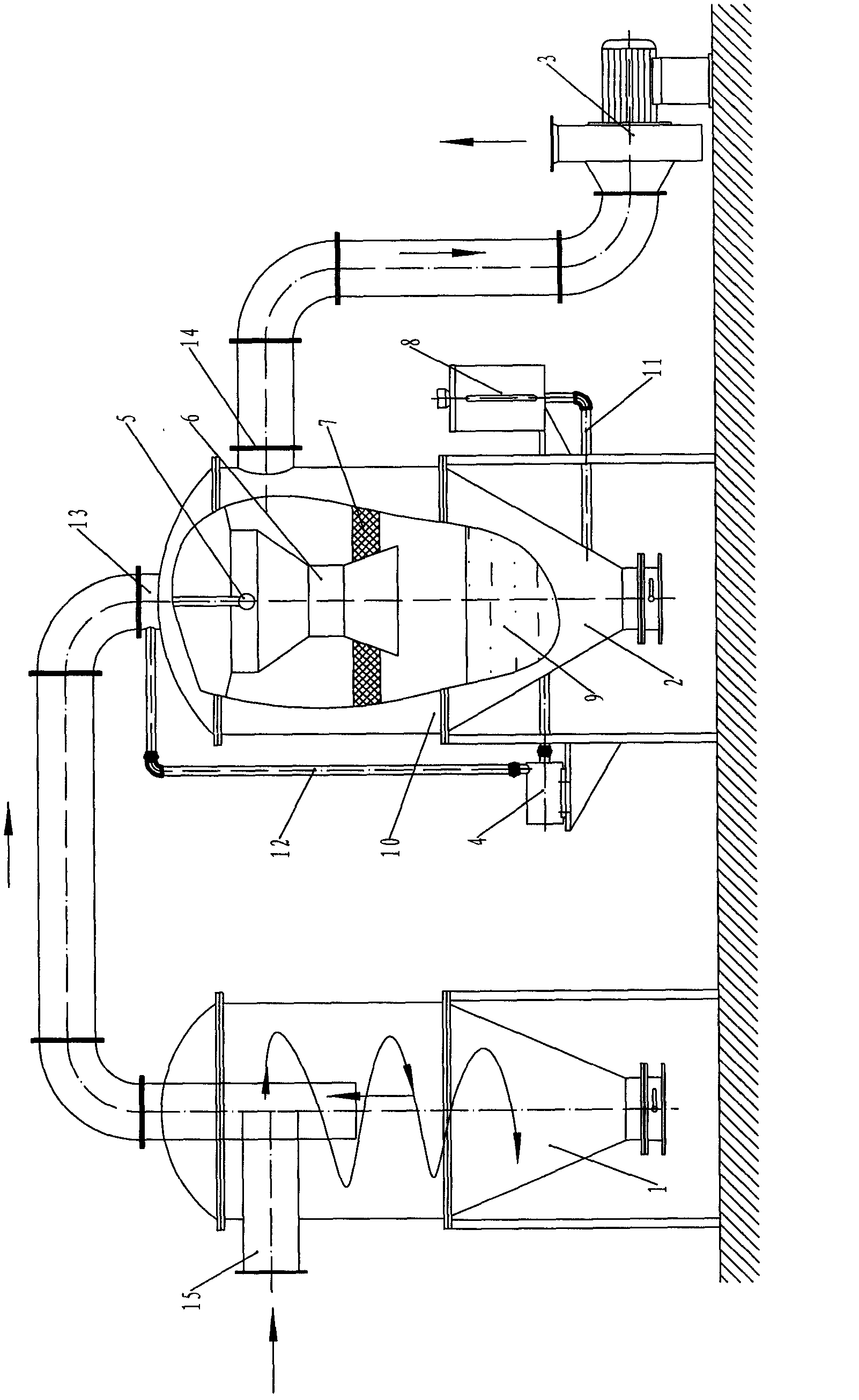 Water curtain dust removing mechanism