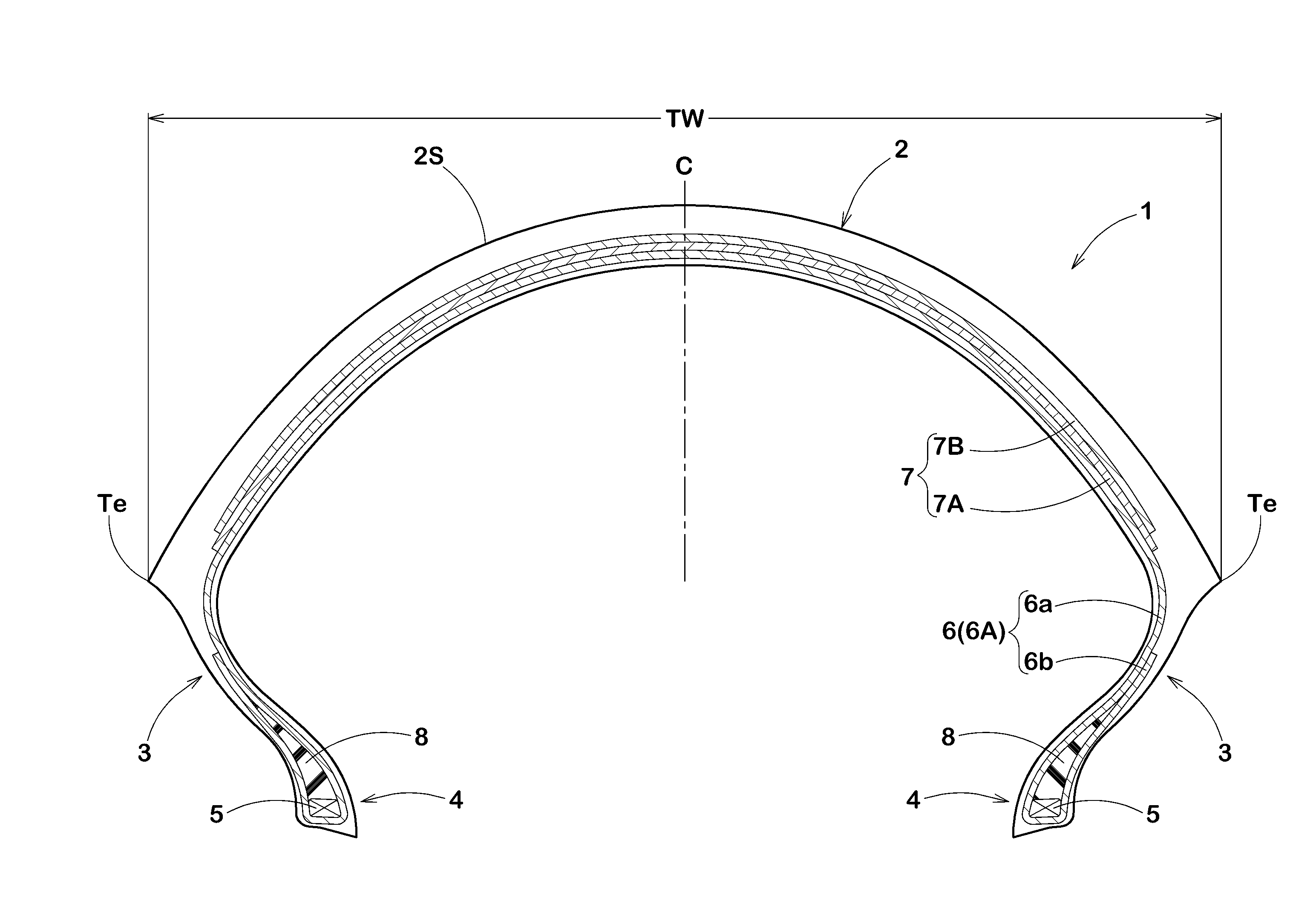 Radial tire for motorcycle