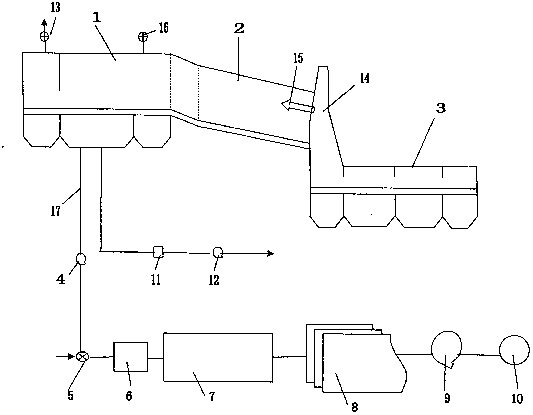 Method for disposing pallet oily black smoke and reducing consumption in production process