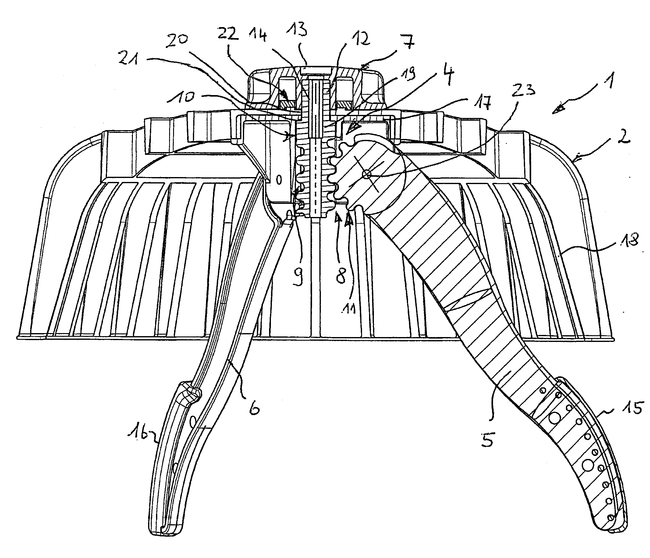 Retaining device, especially for flat roof drains