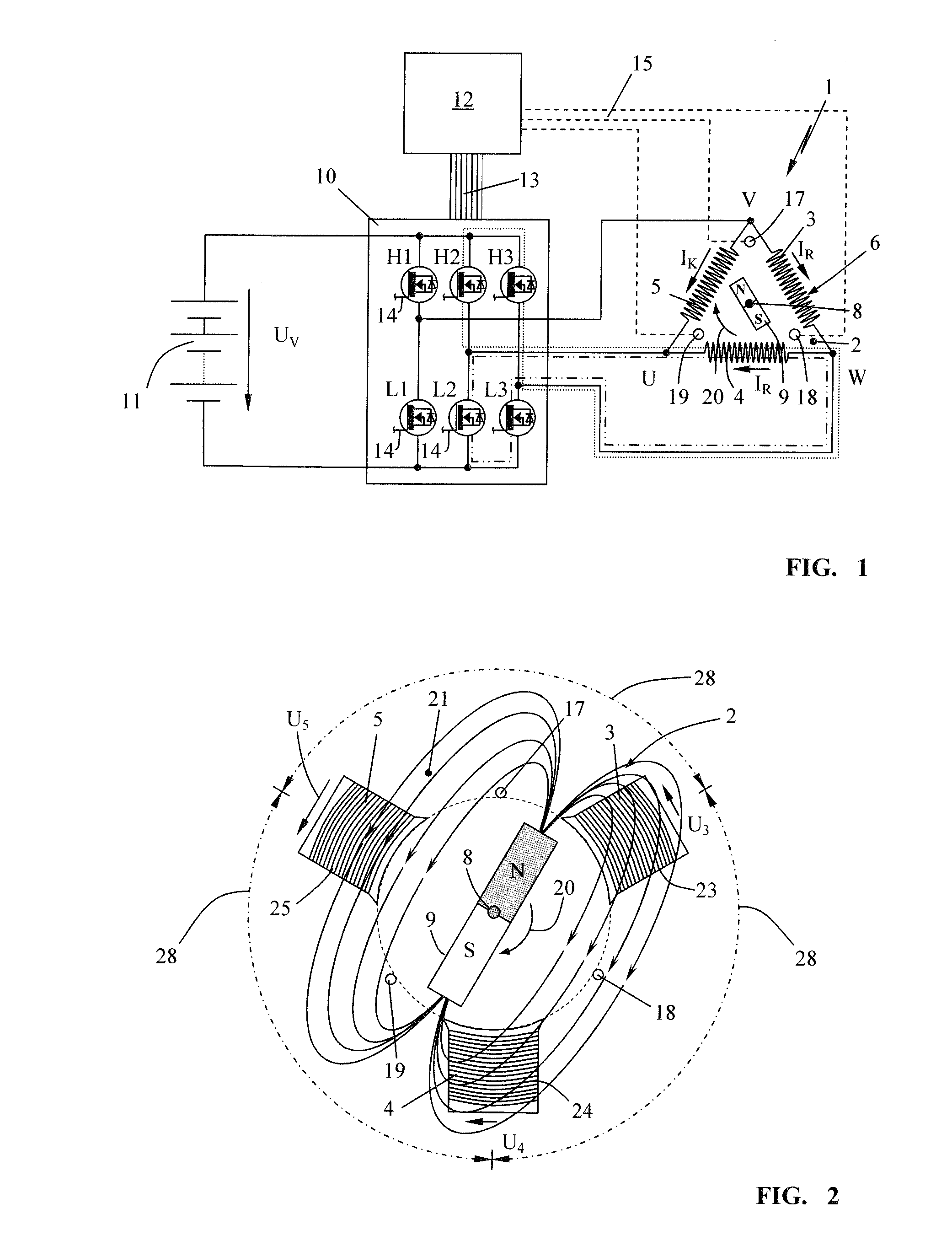 Method for braking an electric drive motor