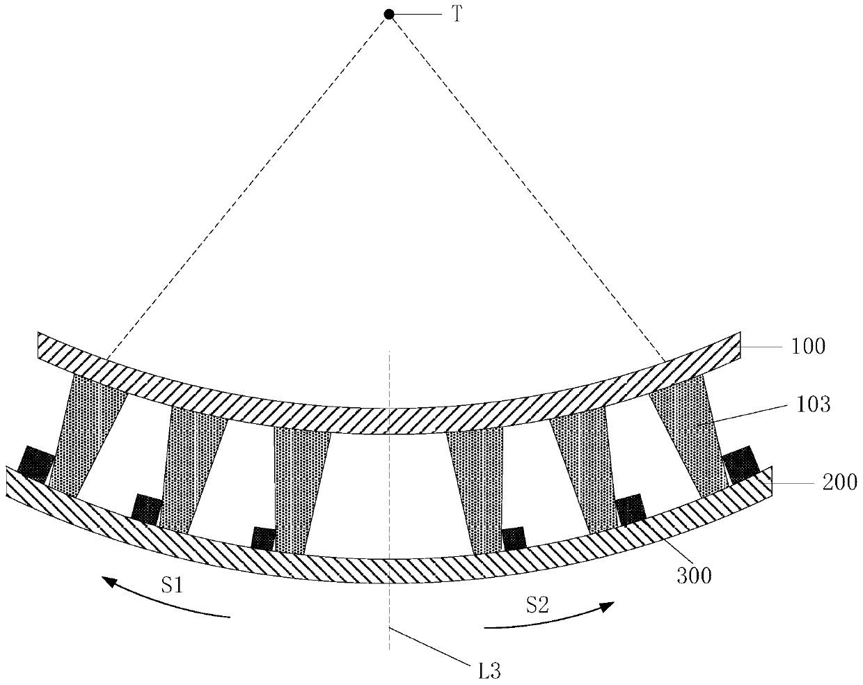 Curved-display panel and display device