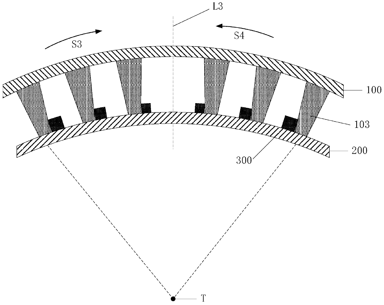 Curved-display panel and display device