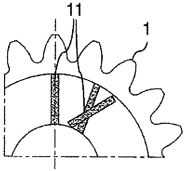 Quiet gear wheel and method for producing such a gear wheel