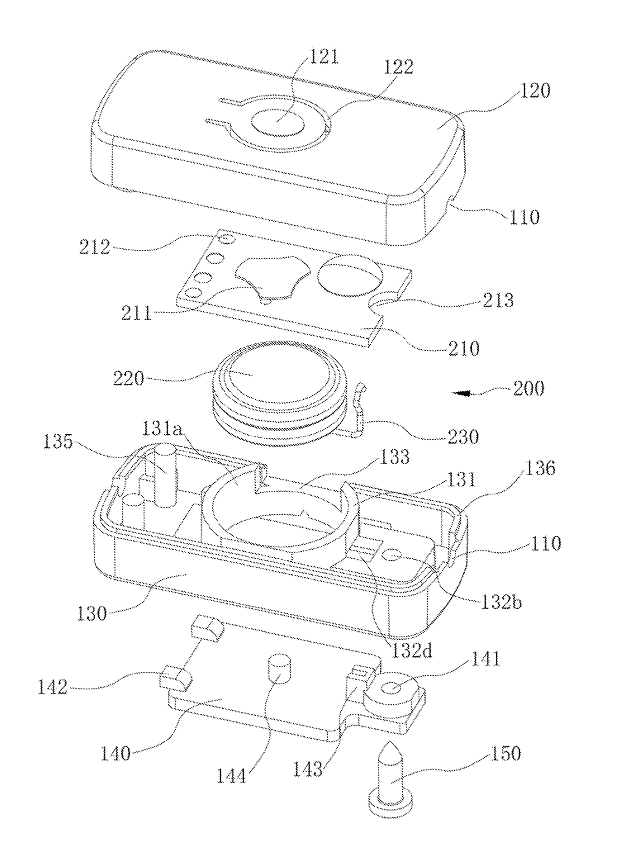 Battery box and a necklace provided with the same