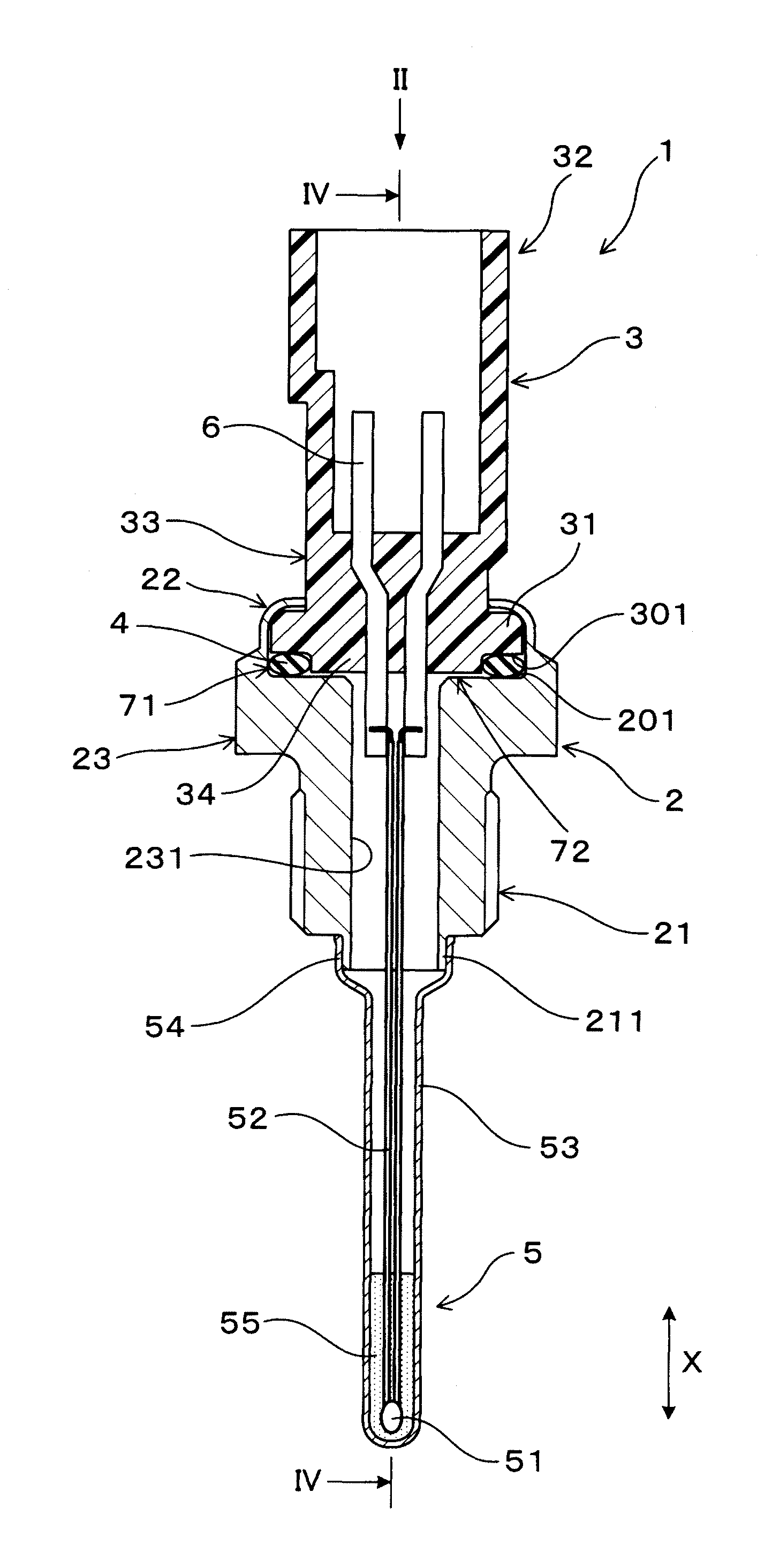 Temperature sensor and process of manufacturing same