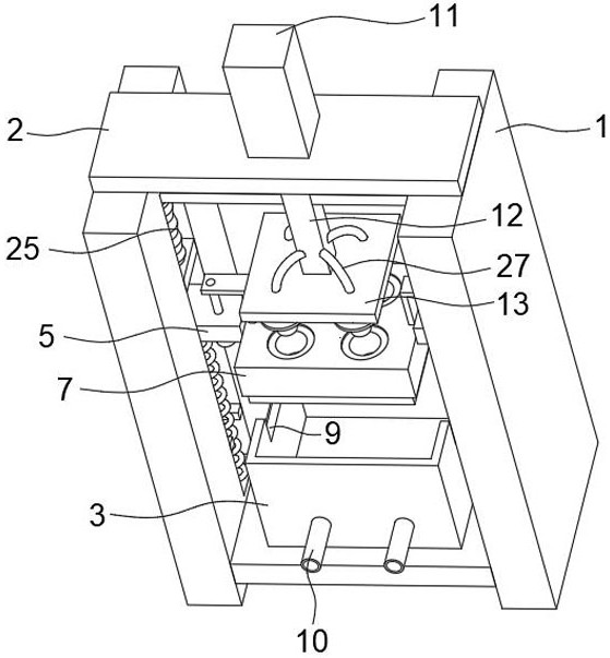 A kind of manufacturing die structure of rubber buffer ring