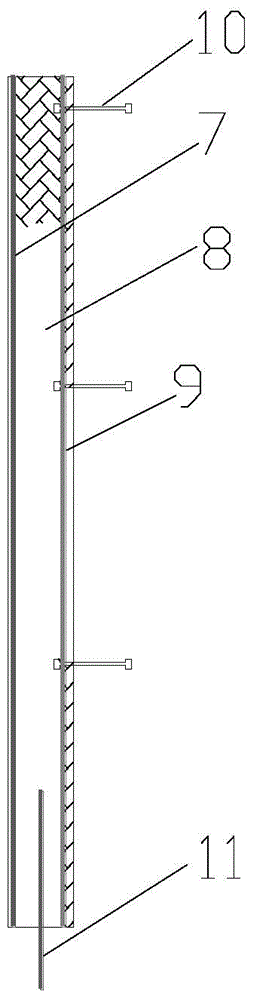 Self heat insulation laminated shear wall structure and construction process