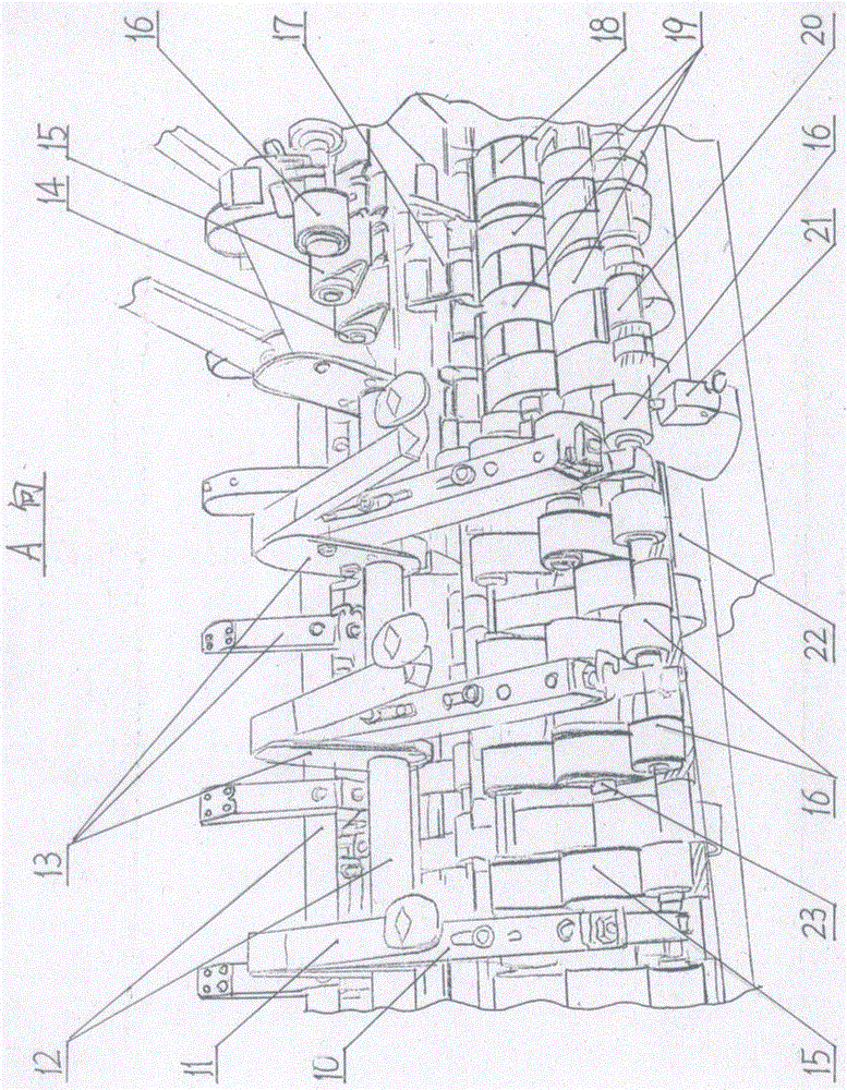 Double-region elastic drafting device of spinning frame