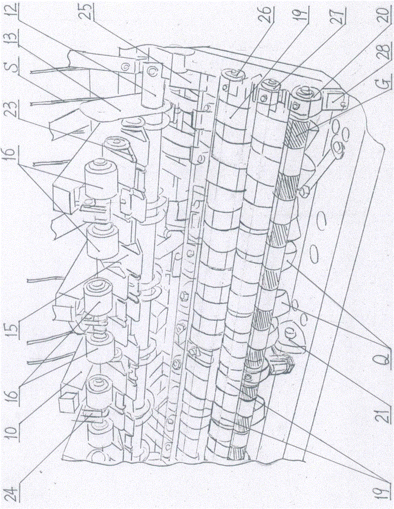 Double-region elastic drafting device of spinning frame