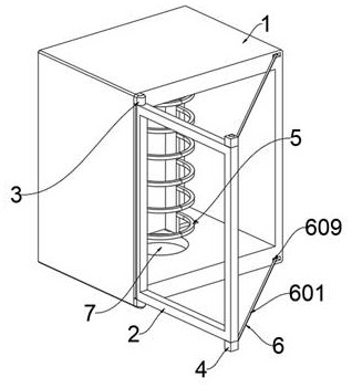 A fixed fire extinguisher box for convenient replacement of fire extinguishers