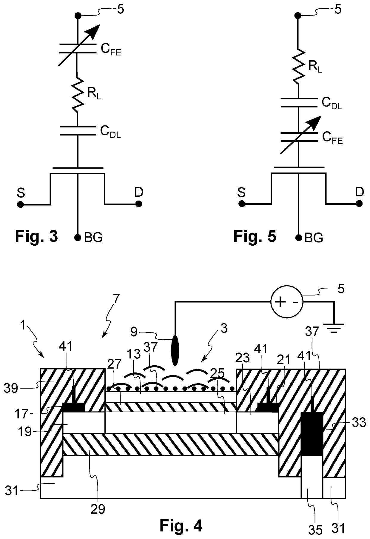 Negative capacitance semiconductor sensor