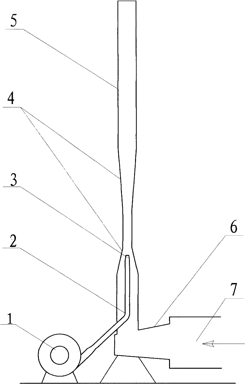 Jet fan induced draft smoke exhaust device