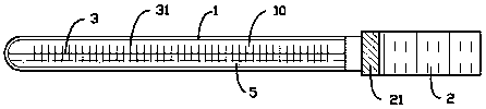 Electrostatic dust removing rod