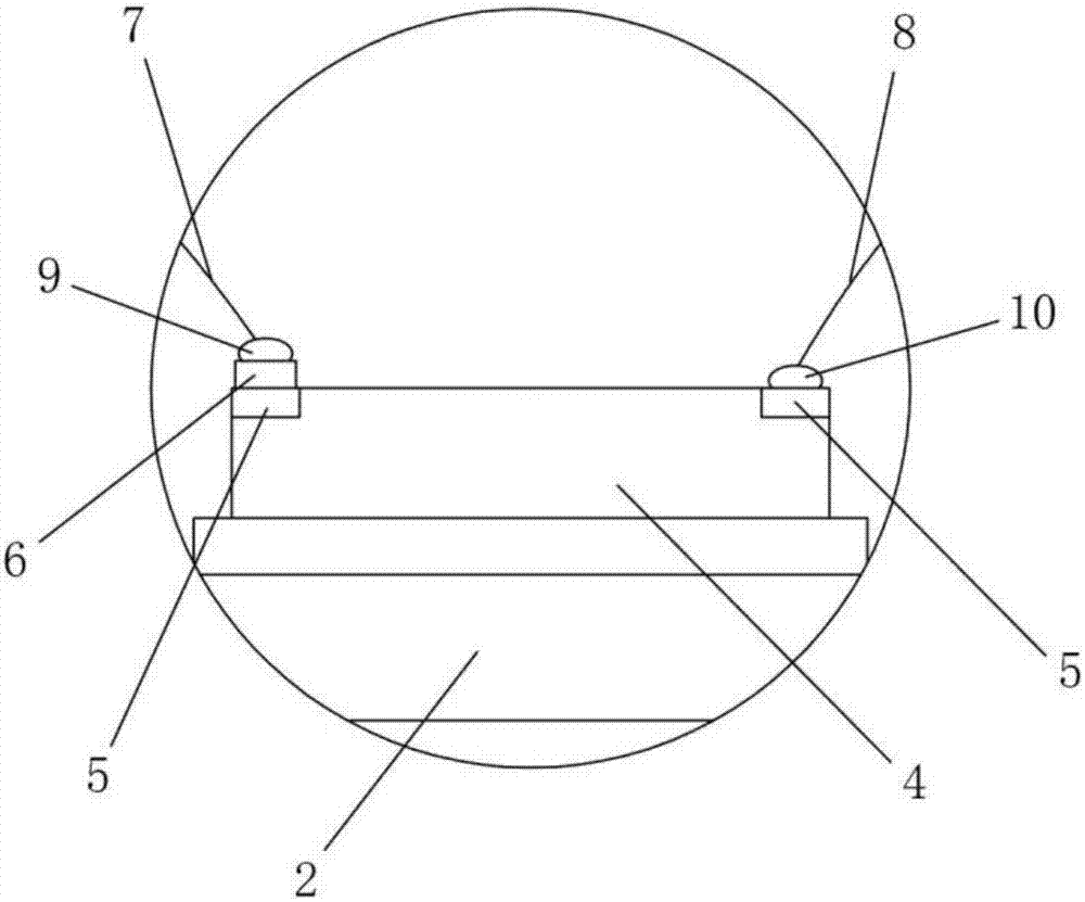 Fine-pitch single IC chip packaging part and preparation method therefor