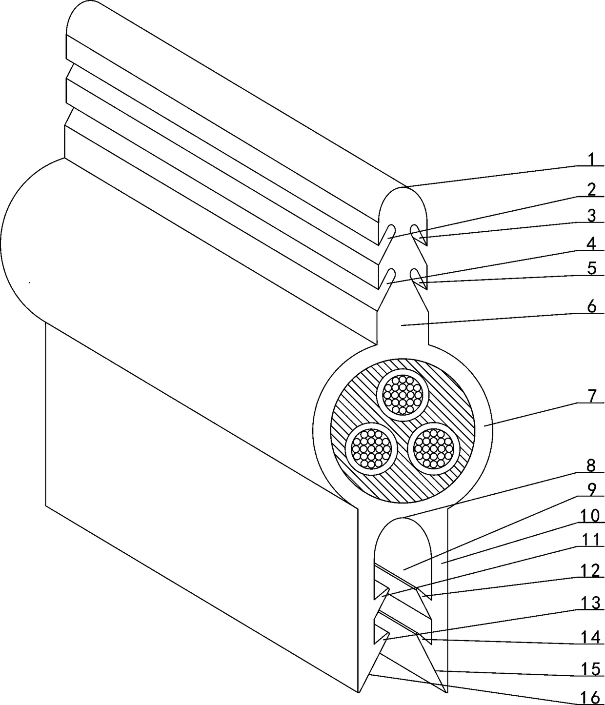 A cable plug-in connection structure