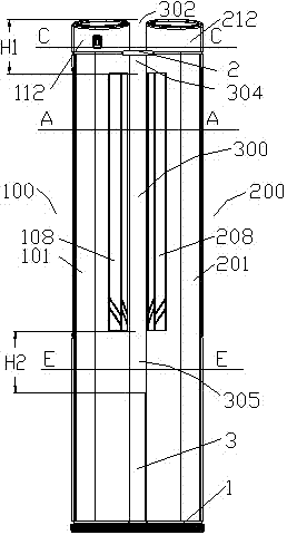 Dual-cross-flow jet flow air conditioner and air conditioner indoor unit