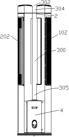 Dual-cross-flow jet flow air conditioner and air conditioner indoor unit