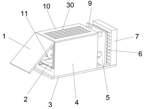 Laser level meter box protection device for logistics transportation