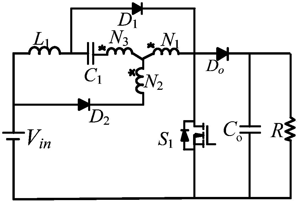 A voltage doubling type three-winding coupled inductance high-gain DC converter