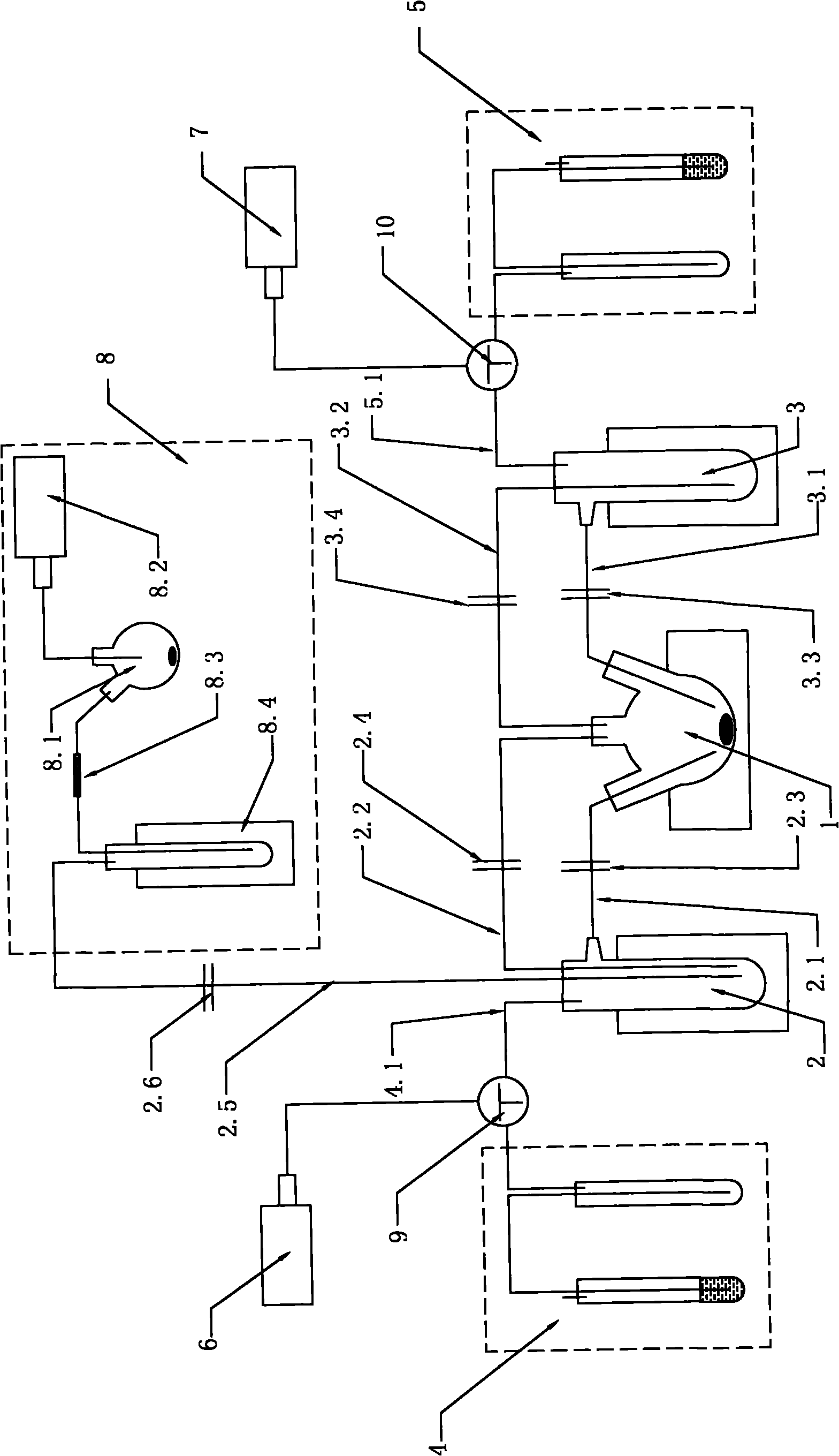 Chemical reaction device for fully recycling gas raw material