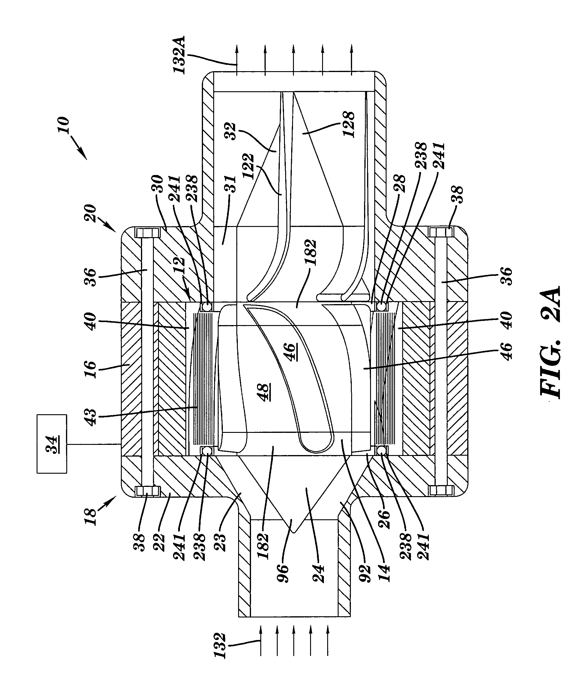 Fluid pump/generator with integrated motor and related stator and rotor and method of pumping fluid