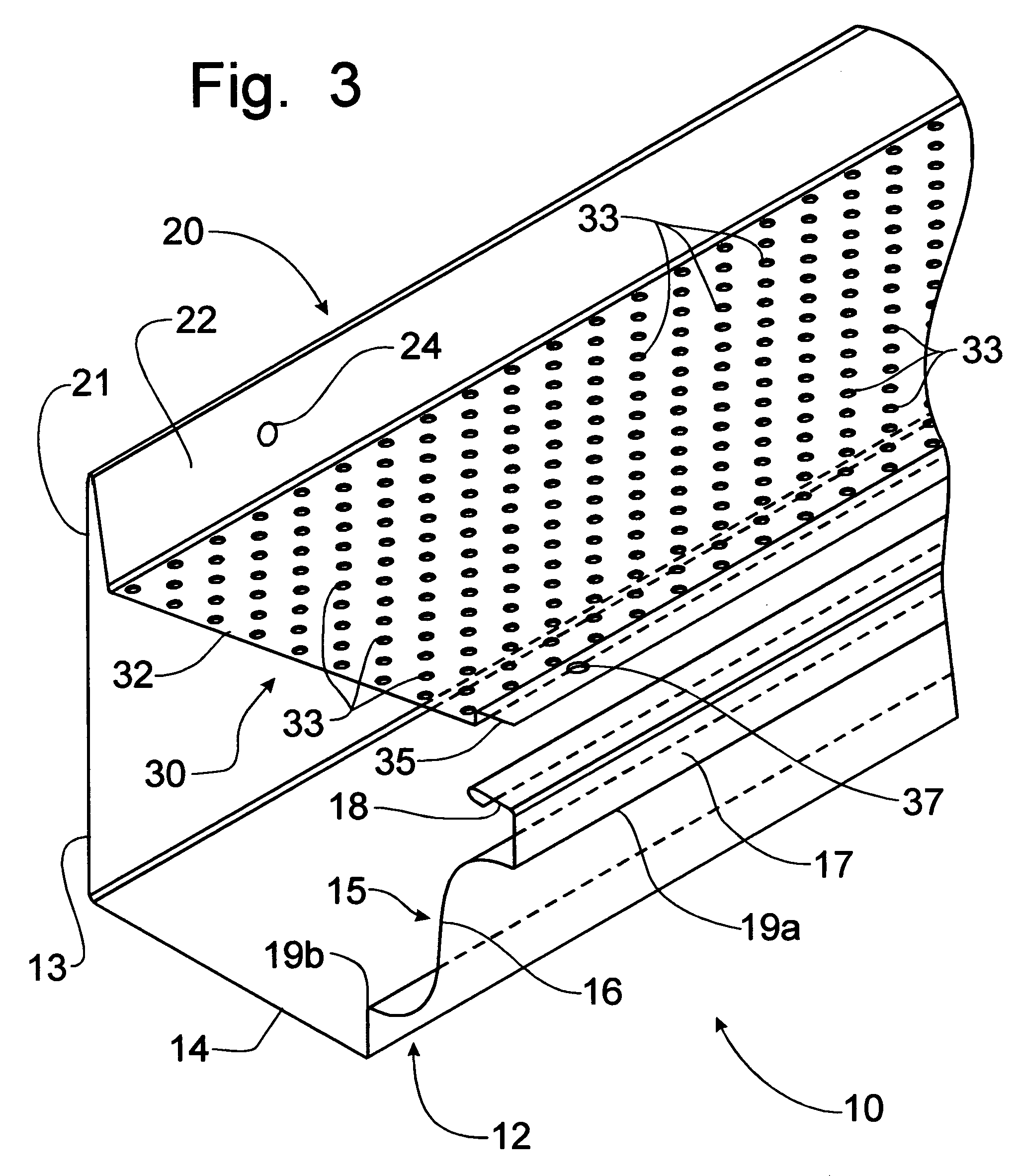 One piece rain gutter and leaf guard apparatus