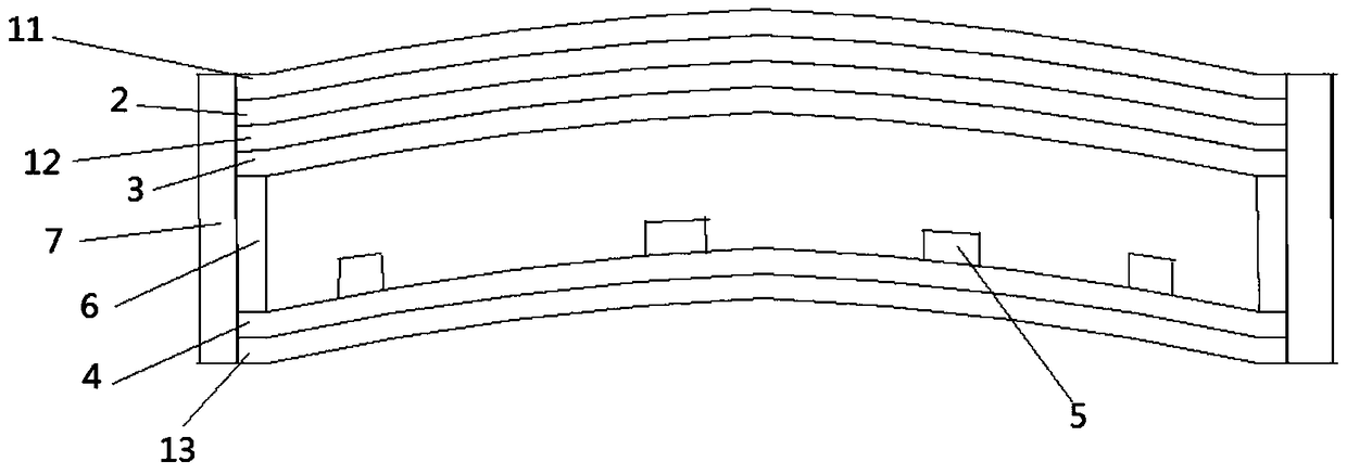 A kind of LED light-emitting glass for outdoor curtain wall and preparation method thereof