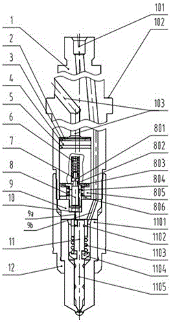 An energy-saving high-pressure common rail electronically controlled fuel injector