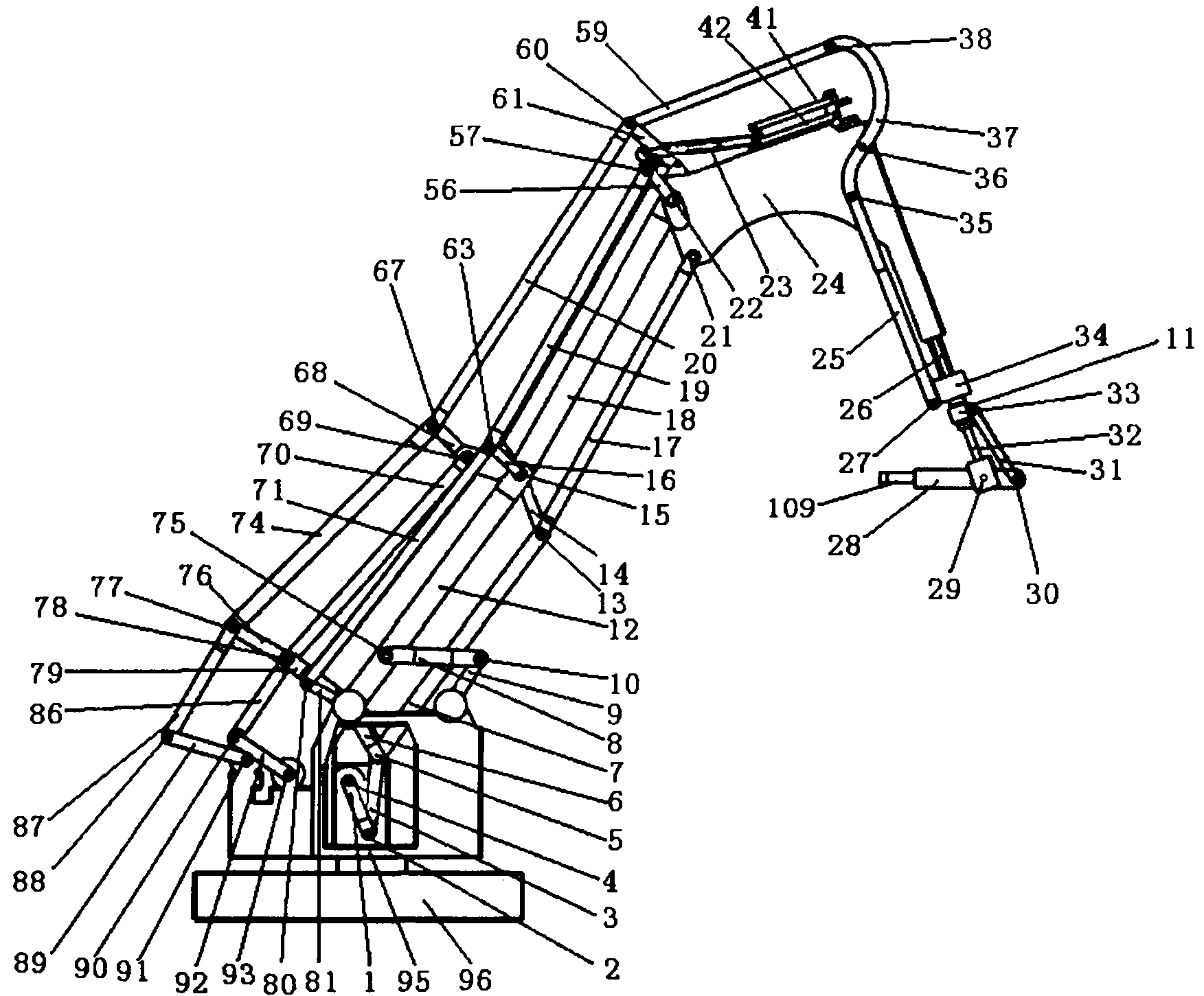 Spraying robot mechanism