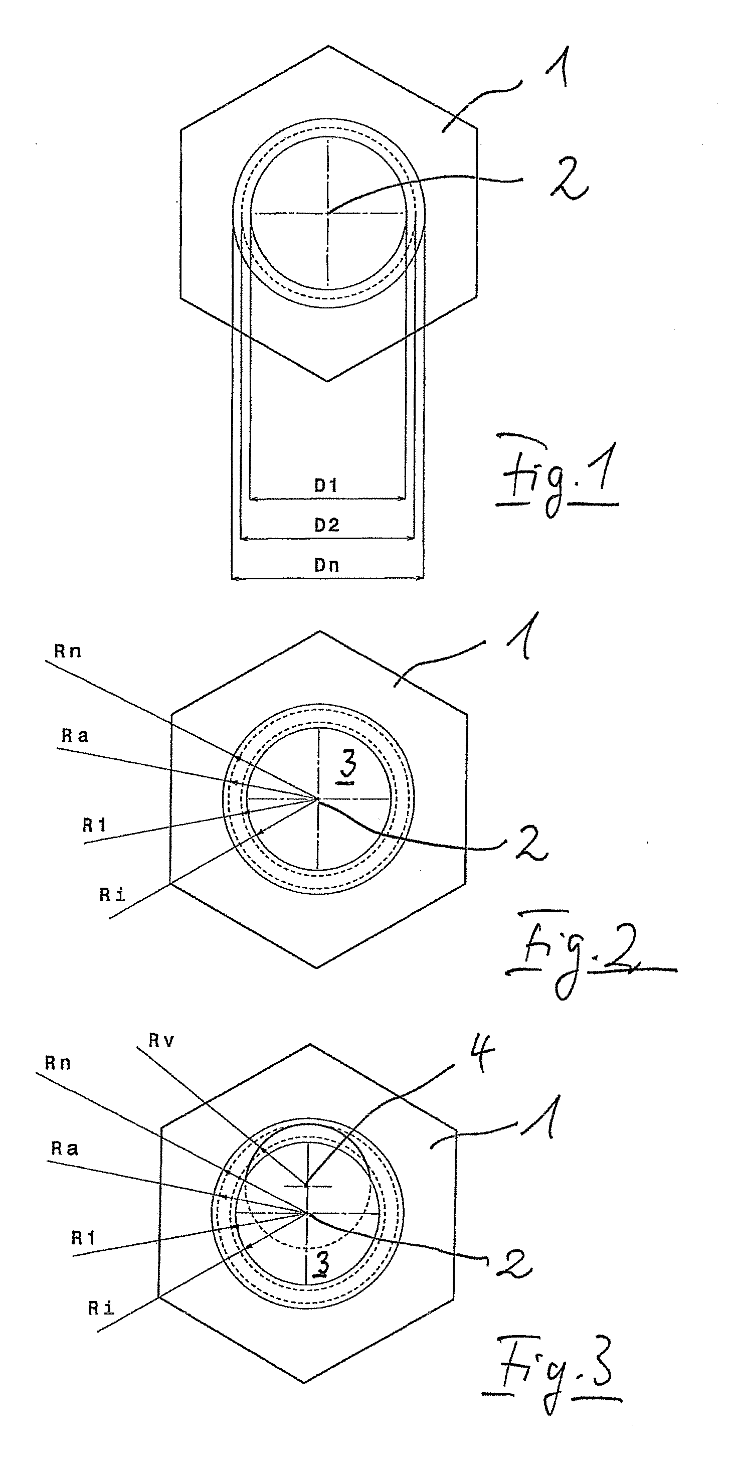 Thread-producing nut, blank for the fabrication of said nut, and bolted joint composed of said nut and a bolt