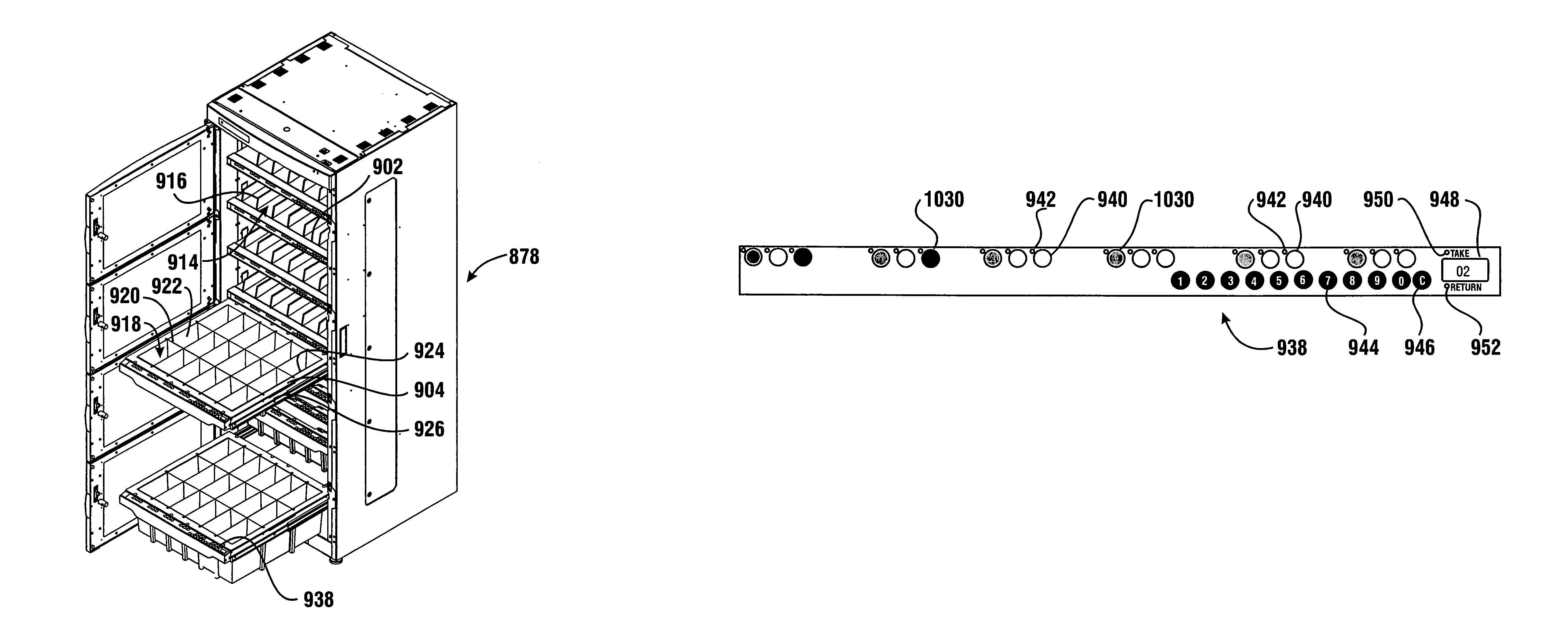 Medical item storage cabinet and method