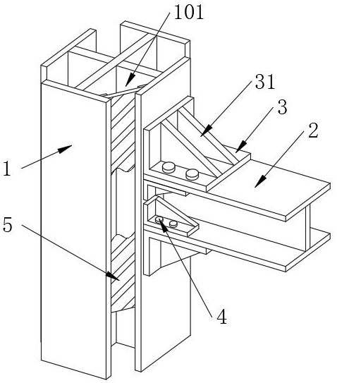 A special-shaped column node connection structure for prefabricated buildings