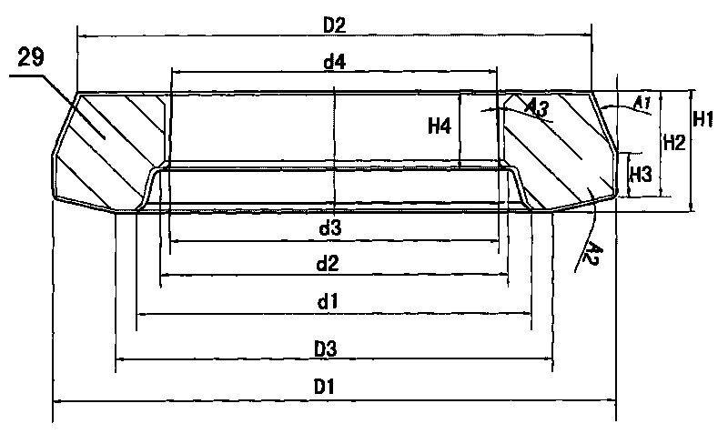 Reforming method and mold of automobile rear axle driven gear forging piece