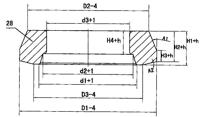 Reforming method and mold of automobile rear axle driven gear forging piece