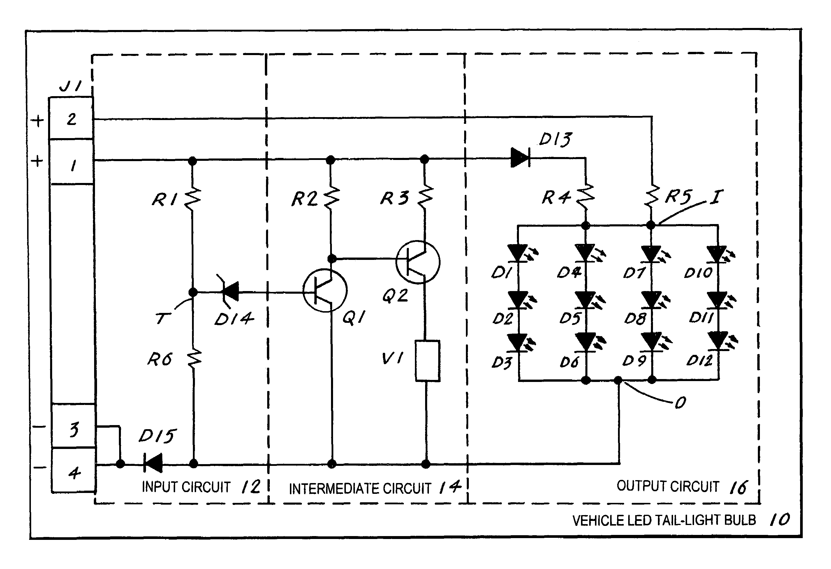 Vehicle LED tail-light bulb